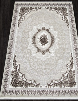 Ковер Q010A - BROWN FDY/CREAM SHRINK - Прямоугольник - коллекция ALFANI