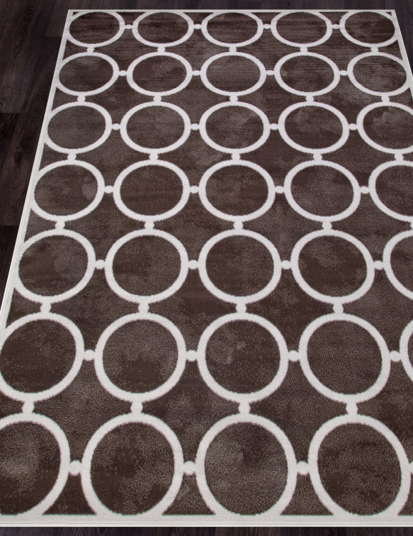 D713 - BROWN-CREAM 2 Ковер D713 - BROWN-CREAM 2 - Прямоугольник - коллекция SIERRA