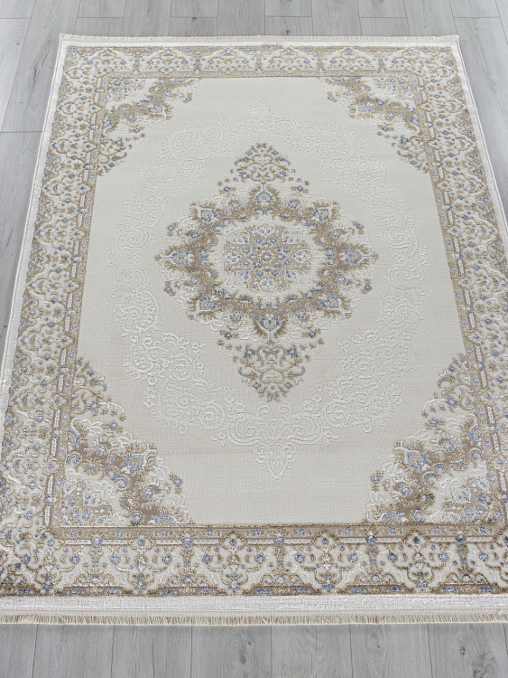 27236A - CREAM / BLUE Ковер 27236A - CREAM / BLUE - Прямоугольник - коллекция MOSSO