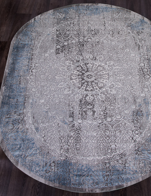 03878A - BLUE / BLUE Ковер 03878A - BLUE / BLUE - Овал - коллекция ARMINA