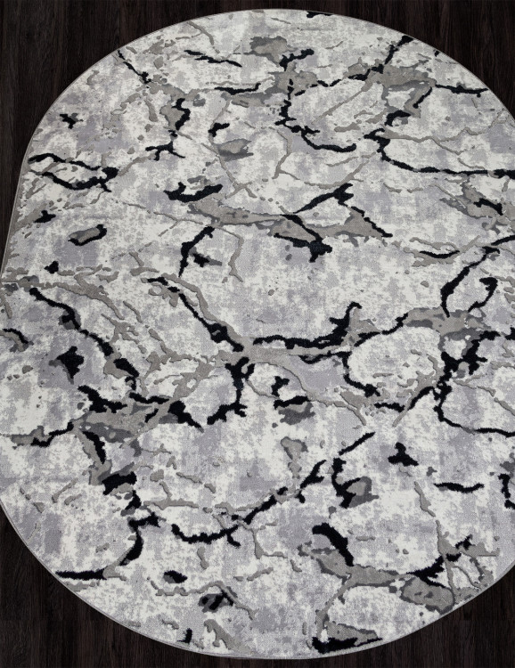 F289 - DARK GRAY Ковер F289 - DARK GRAY - Овал - коллекция PALERMO
