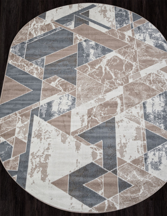 F354 - BEIGE-BLUE Ковер F354 - BEIGE-BLUE - Овал - коллекция SIERRA
