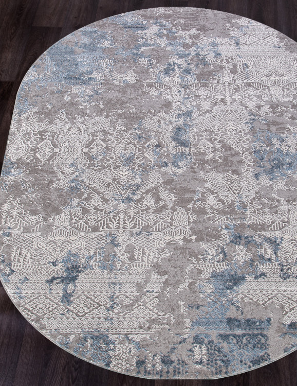 03851A - BLUE / BLUE Ковер 03851A - BLUE / BLUE - Овал - коллекция ARMINA