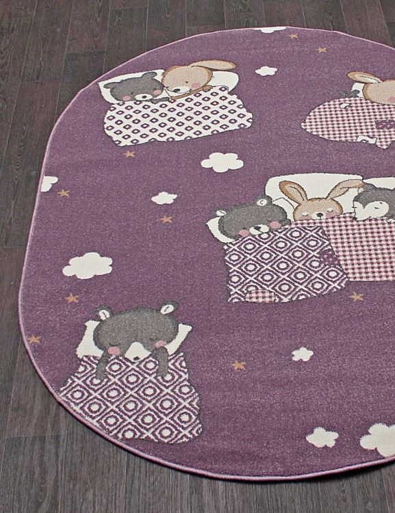 Ковер 2922 - LIGHT PURPLE - Овал - коллекция SOFIT