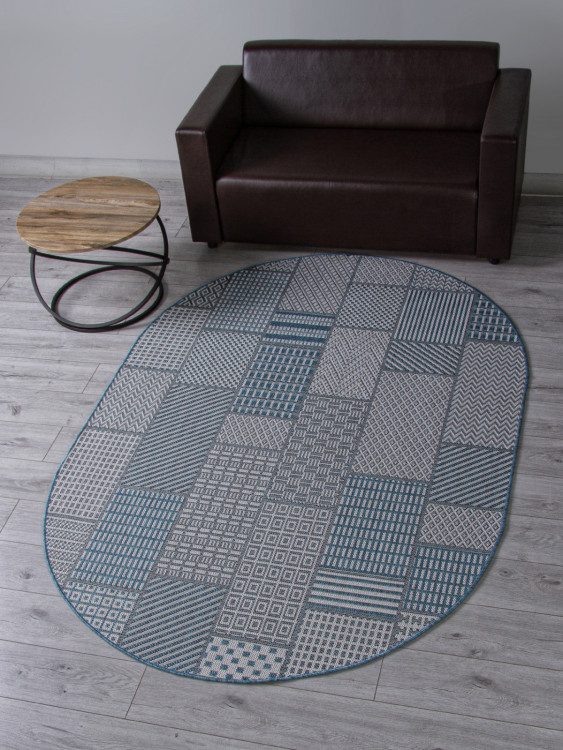 Ковер S160 - BLUE - Овал - коллекция KAIR