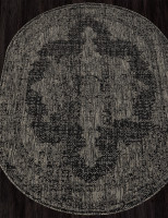 Ковер S129 - BLACK-GRAY - Овал - коллекция KAIR