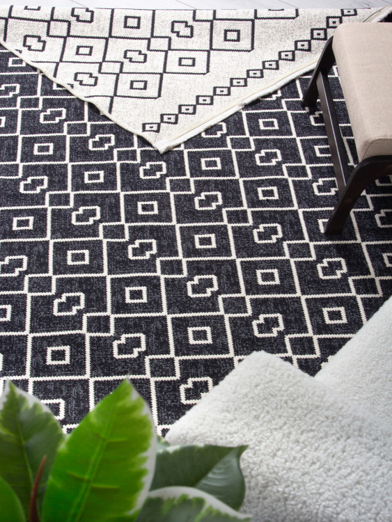 NUN7 - BLACK Ковер NUN7 - BLACK - Прямоугольник - коллекция NUN KILIM