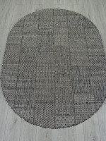 Ковер S160 - DARK GRAY - Овал - коллекция KAIR