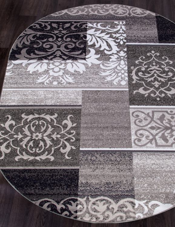 d216 - GRAY Ковер d216 - GRAY - Овал - коллекция SILVER