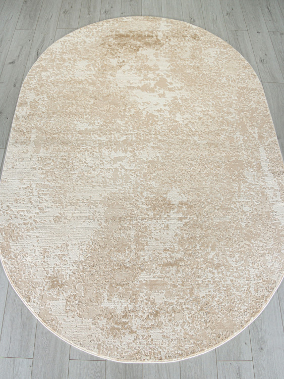 M028A - LIGHT BEIGE / BEIGE Ковер M028A - LIGHT BEIGE / BEIGE - Овал - коллекция SIESTA