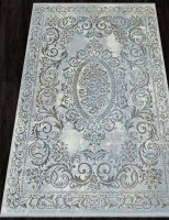 Ковер 00766A - GREY HB / L.BLUE FDY - Прямоугольник - коллекция SAHARA