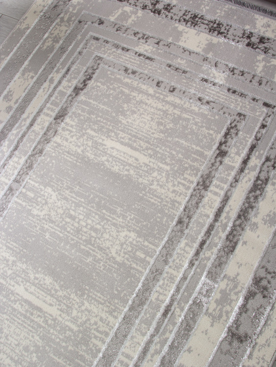 Ковер 1634G - GREY / GREY - Прямоугольник - коллекция LORA