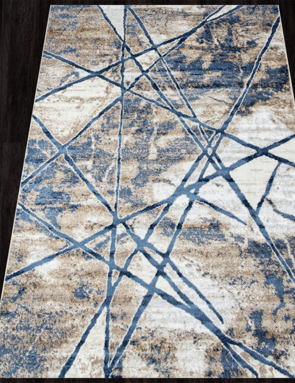 Ковер O1702 - 630 CREAM / BLUE - Прямоугольник - коллекция ANTEP