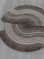 Ковер 00835C - GREY / BROWN - Круг - коллекция SAFIR