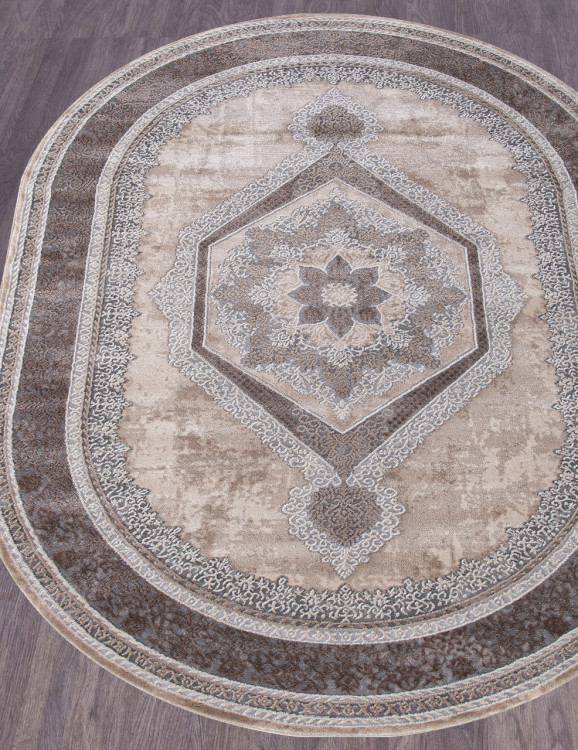 04037C - GREY / BROWN Ковер 04037C - GREY / BROWN - Овал - коллекция ARMINA