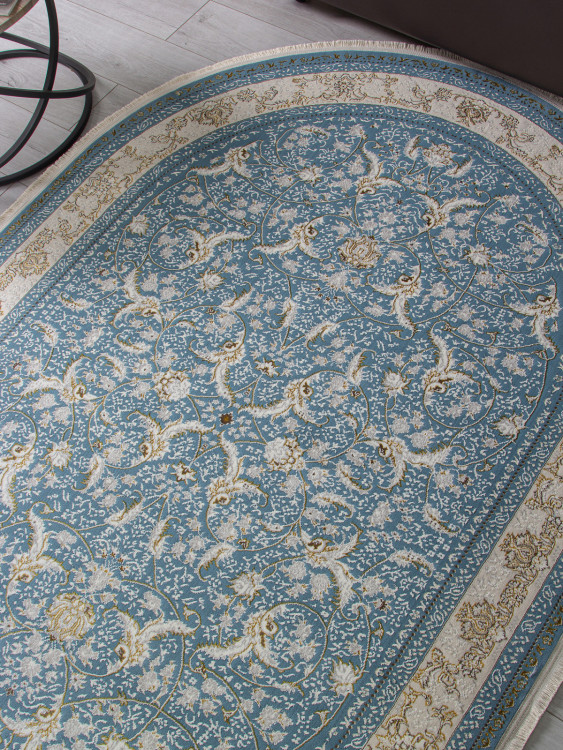 M101B - BLUE SHIRINK / BLUE SHIRINK Ковер M101B - BLUE SHIRINK / BLUE SHIRINK - Овал - коллекция ZARINA