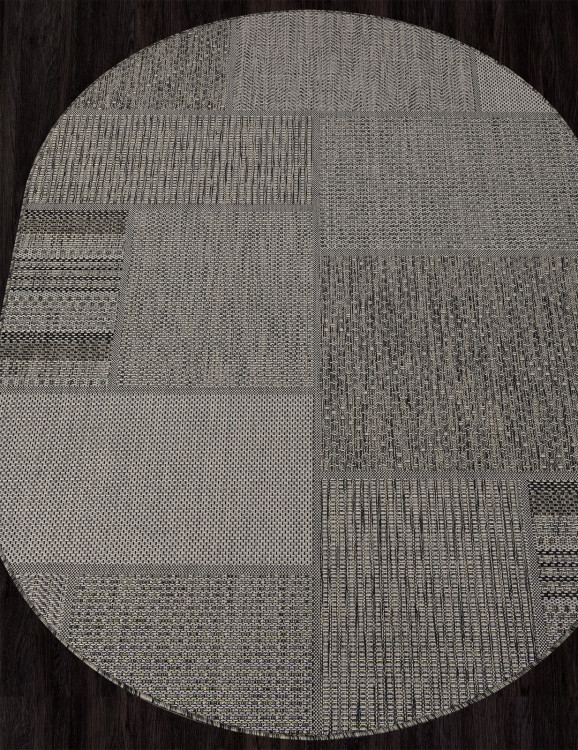 S139 - BLACK-GRAY Ковер S139 - BLACK-GRAY - Овал - коллекция KAIR