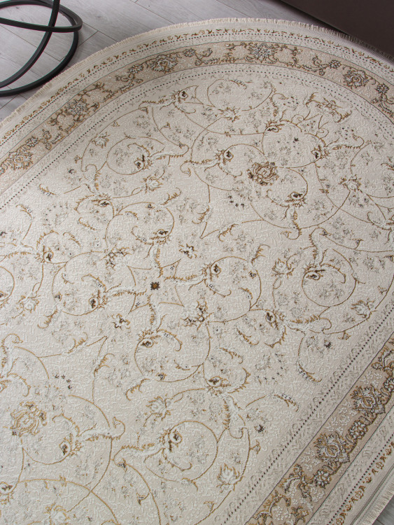 M101B - CREAM / CREAM Ковер M101B - CREAM / CREAM - Овал - коллекция ZARINA