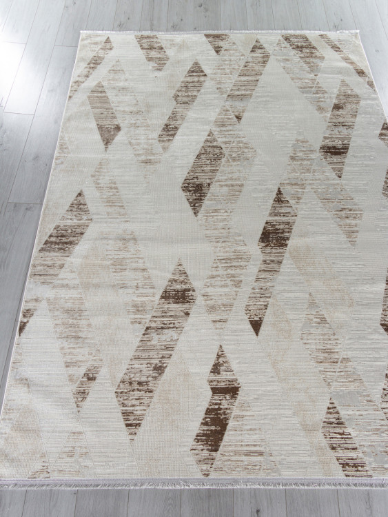 33162A - CREAM / WHITE Ковер 33162A - CREAM / WHITE - Прямоугольник - коллекция SHINE
