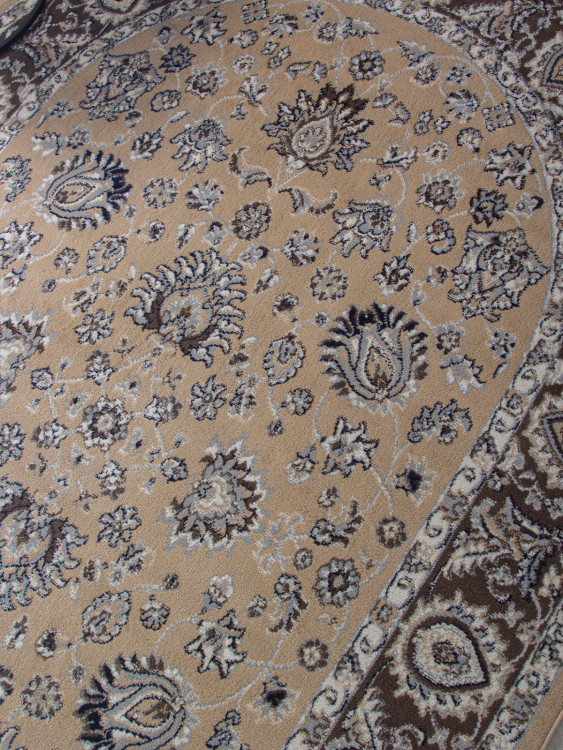 06030A - BEIGE / BEIGE Ковер 06030A - BEIGE / BEIGE - Овал - коллекция PRAGA