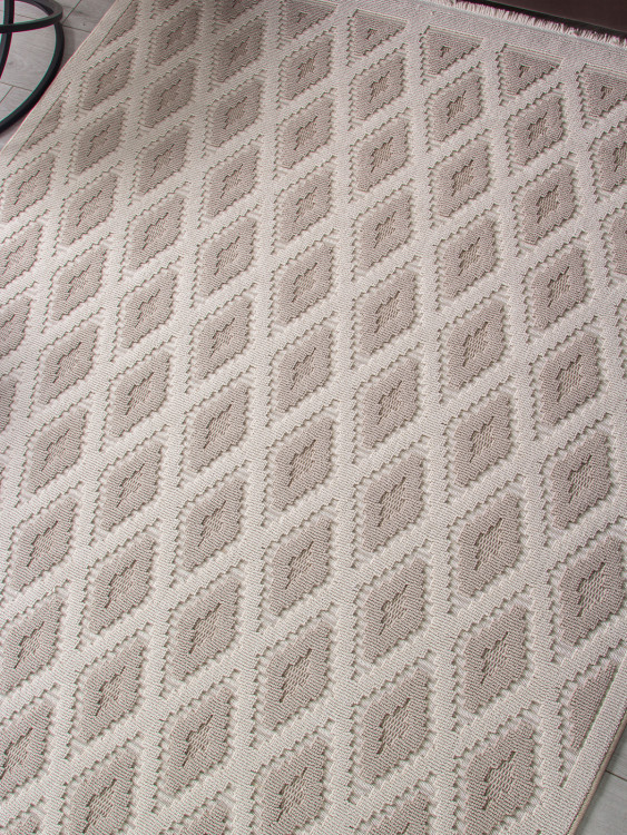 L0027B - D.BEIGE / BEIGE Ковер L0027B - D.BEIGE / BEIGE - Прямоугольник - коллекция LOOPY