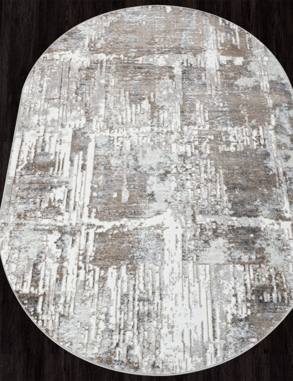 Ковер 06735B - CREAM HB / GREY - Овал - коллекция PARADIZE
