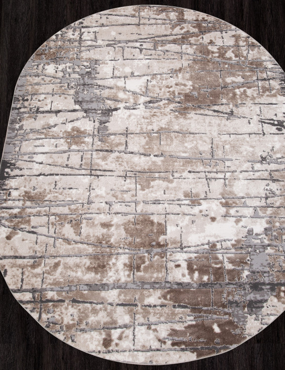 03802A - GREY / BROWN Ковер 03802A - GREY / BROWN - Овал - коллекция ARMINA