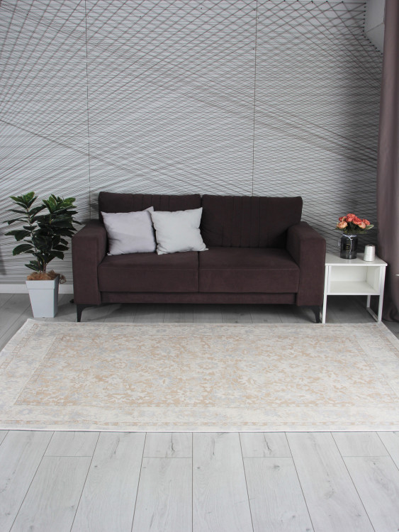 9256A - S.BEIGE / P.WHITE Ковер 9256A - S.BEIGE / P.WHITE - Прямоугольник - коллекция AMELI