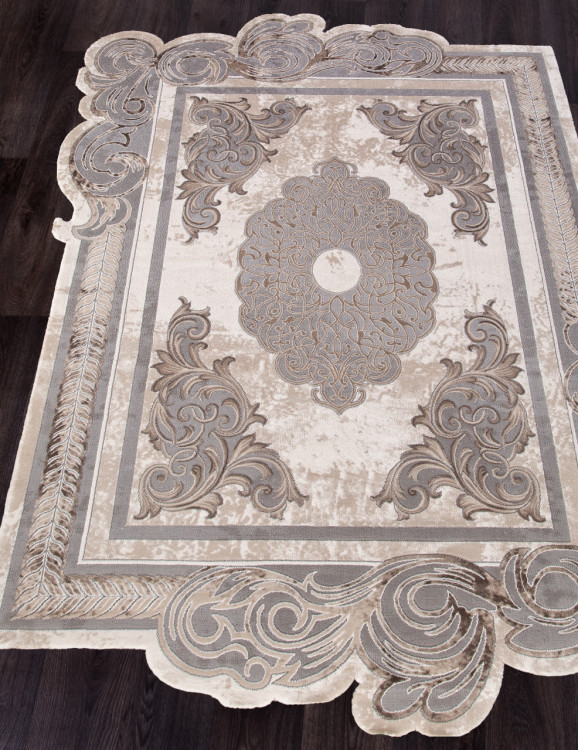 00856C - GREY / BROWN Ковер 00856C - GREY / BROWN - Прямоугольник - коллекция SAFIR