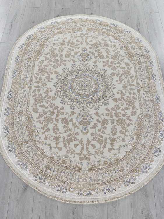 27239 - CREAM / BLUE Ковер 27239 - CREAM / BLUE - Овал - коллекция MOSSO